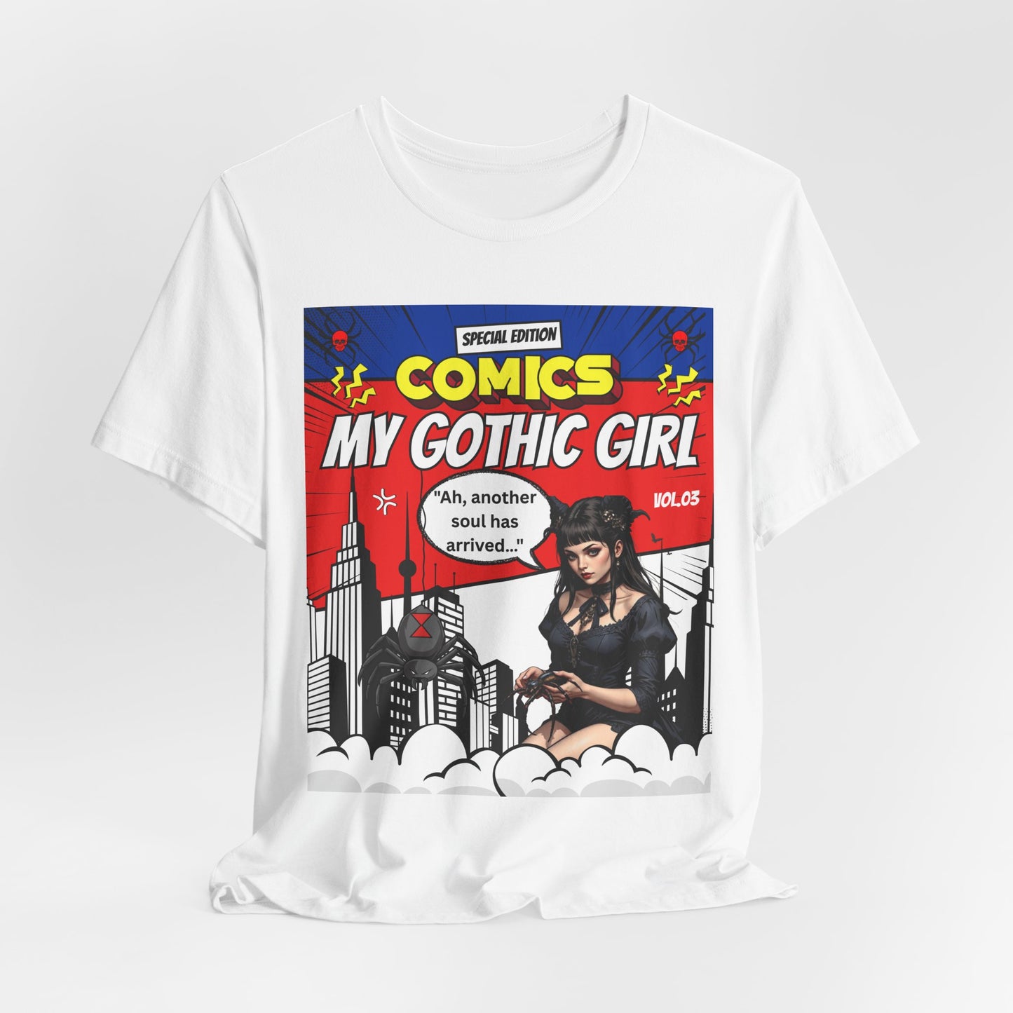 My Gothic Girl Comic Book Graphic Tee – Whimsy Goth Streetwear, Dark Poetry Fashion, Alt Aesthetic Apparel