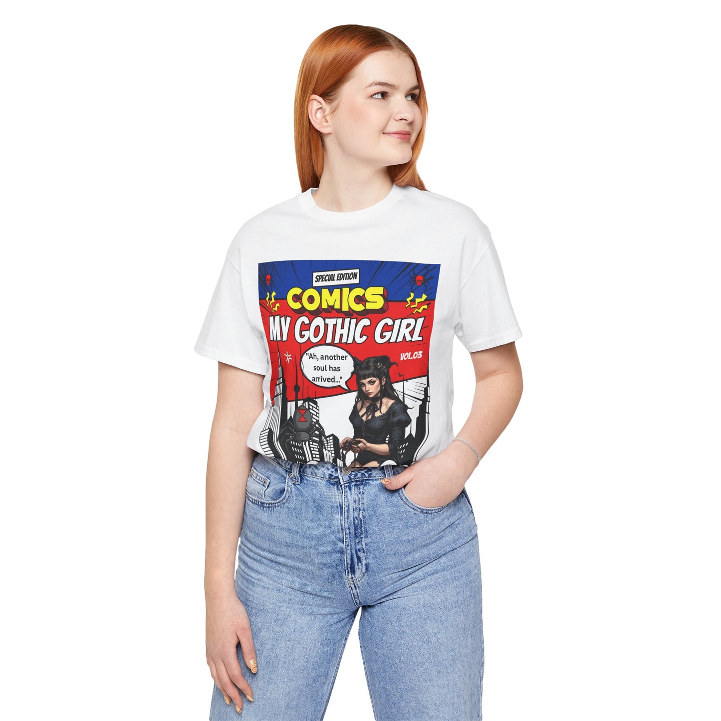 My Gothic Girl Comic Book Graphic Tee – Whimsy Goth Streetwear, Dark Poetry Fashion, Alt Aesthetic Apparel