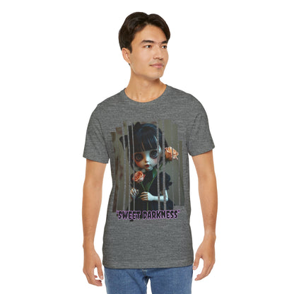 “Sweet Darkness” — Kawaii-style Gothic doll Graphic T-Shirt – Alt Aesthetic Poetic Goth Street-wear