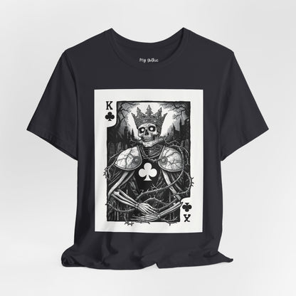 King of Clubs Skeleton Playing Card T‑Shirt
