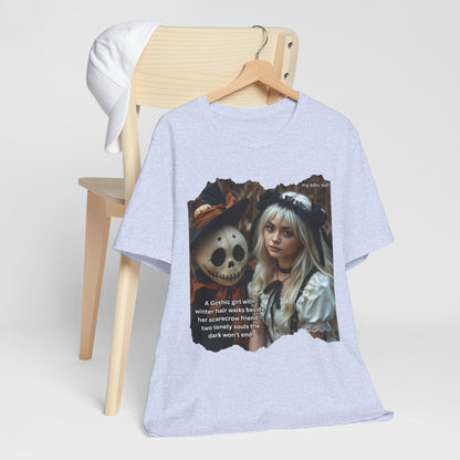 My Gothic Girl T-Shirt "Scarecrow Friend" – Whimsy Goth Streetwear, Dark Poetry Fashion, Alt Aesthetic Apparel