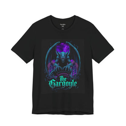 "The Gargoyle" — Dark Gothic Winged Statue Graphic Tee Design