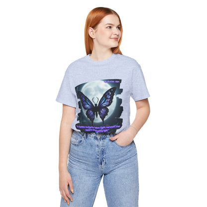 My Gothic Girl T-Shirt "Purple Gothic Butterfly" – Whimsy Goth Streetwear, Dark Poetry Fashion, Alt Aesthetic Apparel
