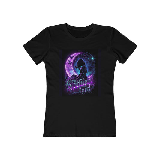 Celestial Gothic Moon Empress - My Gothic Girl - Boyfriend Tee for Women