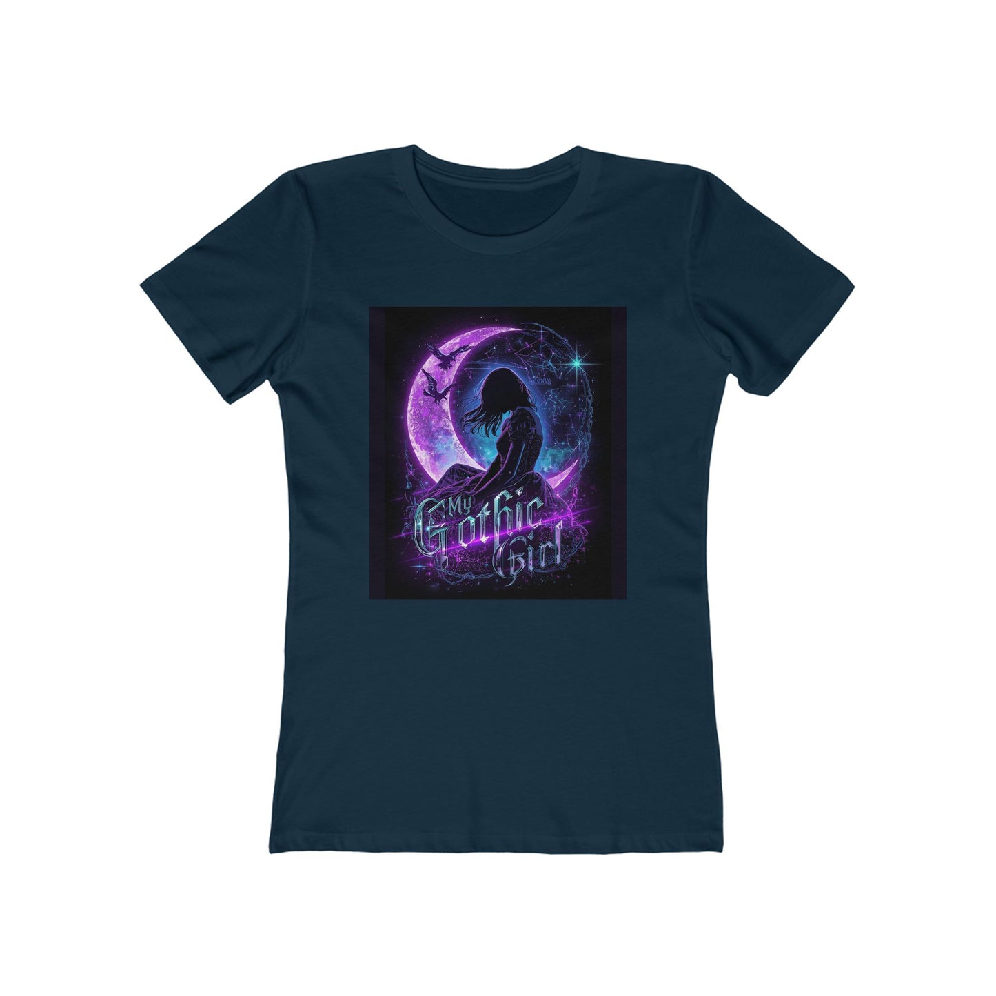 Celestial Gothic Moon Empress - My Gothic Girl - Boyfriend Tee for Women