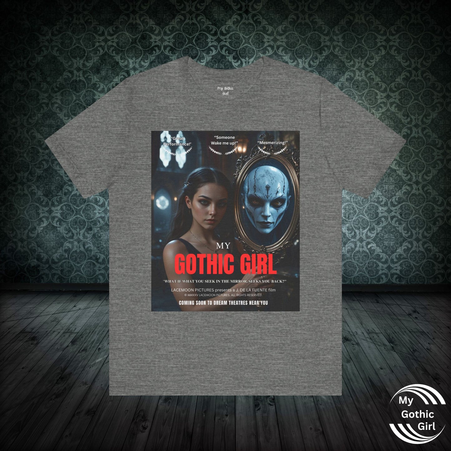 My Gothic Girl T-Shirt "Movie Poster" – Whimsy Goth Streetwear, Dark Poetry Fashion, Alt Aesthetic Apparel