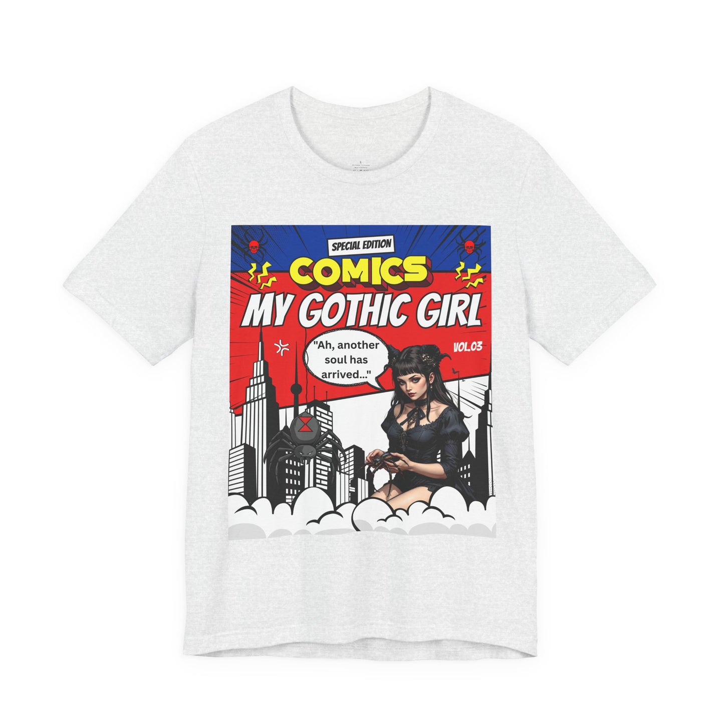 My Gothic Girl Comic Book Graphic Tee – Whimsy Goth Streetwear, Dark Poetry Fashion, Alt Aesthetic Apparel