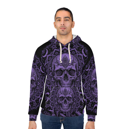 Skull Mandala Moon All-Over-Print Hoodie — 'My Gothic Girl' Gothic Hooded Sweatshirt