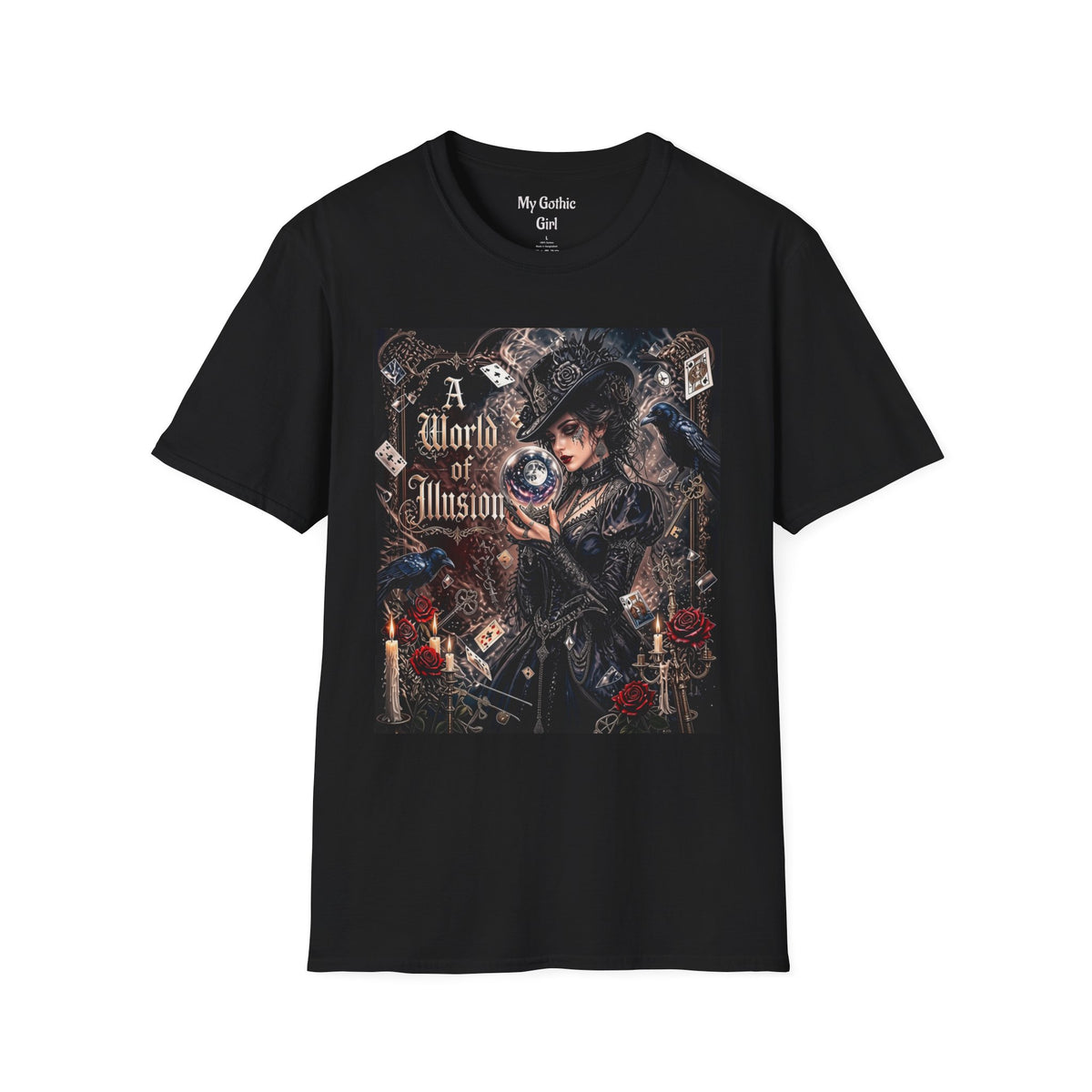A World of Illusion T-Shirt — Gothic Fortune Teller Magic Tee