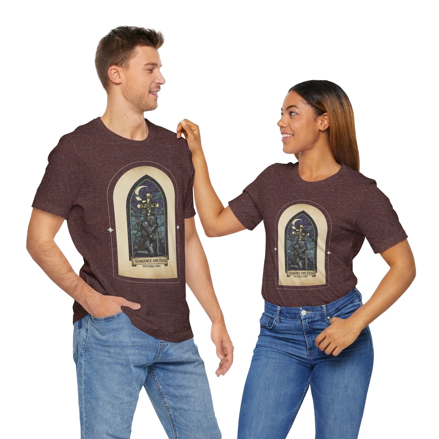 "Vengeance and Faith"  Gothic Graphic T-Shirt – Alt Aesthetic Poetic Goth Streetwear