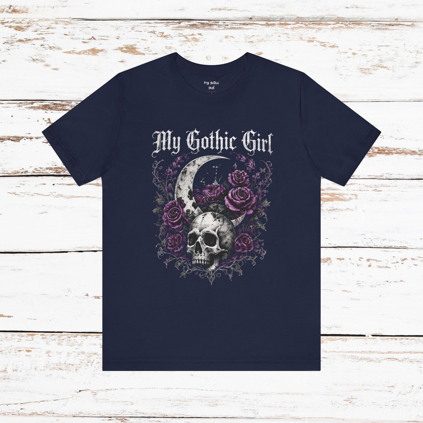 My Gothic Girl Skull Tee — Gothic Moon & Purple Roses T-Shirt