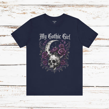 My Gothic Girl Skull Tee — Gothic Moon & Purple Roses T-Shirt