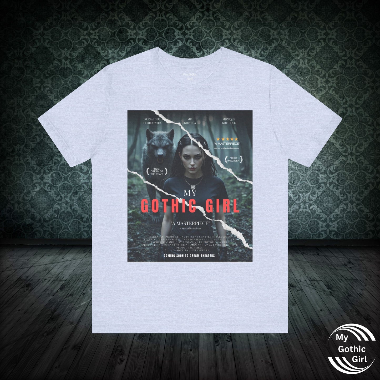 My Gothic Girl T-Shirt "Movie Poster" – Whimsy Goth Streetwear, Dark Poetry Fashion, Alt Aesthetic Apparel