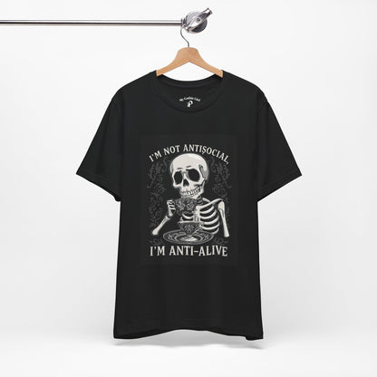My Gothic Girl "I'M ANTI ALIVE" Graphic T-Shirt Unisex Gothic Dark Fashion Casual Wear