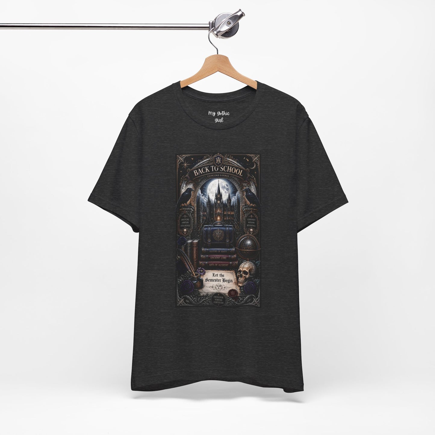 Back to School Gothic T-Shirt — Haunted Academy Illustration