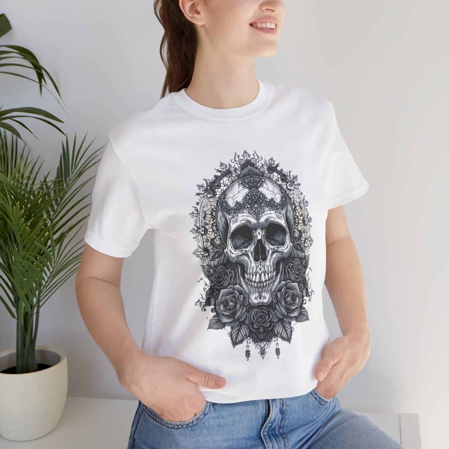 Gothic Skull Elegance T-Shirt