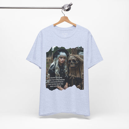 My Gothic Girl T-Shirt "Scarecrow Friend" – Whimsy Goth Streetwear, Dark Poetry Fashion, Alt Aesthetic Apparel