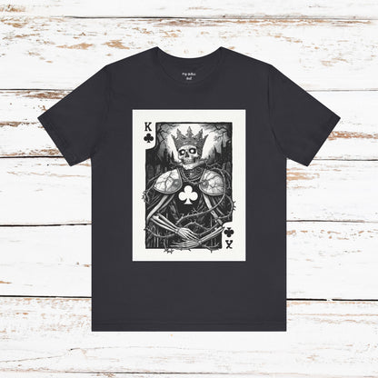 King of Clubs Skeleton Playing Card T‑Shirt