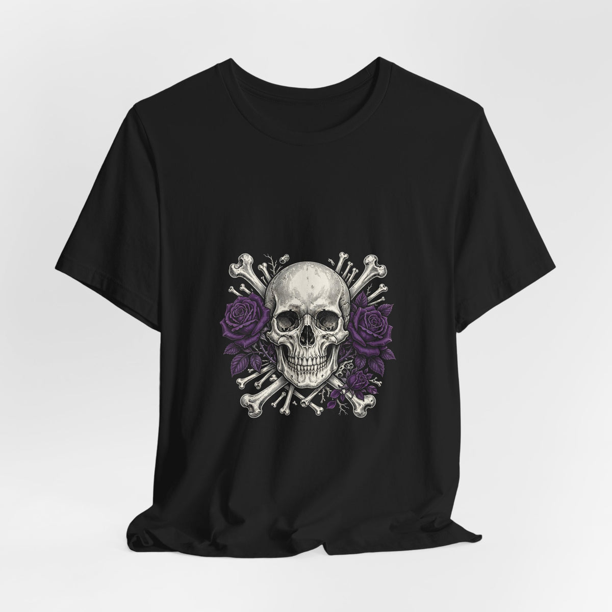 Skull & Roses Crossbones Tee — 'My Gothic Girl' Gothic T-Shirt