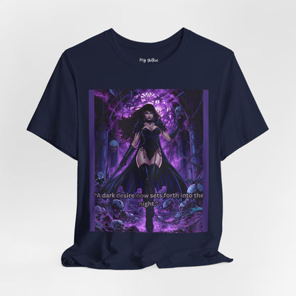 Dark Sorceress Graphic Tee — "A dark desire now sets forth into the night"