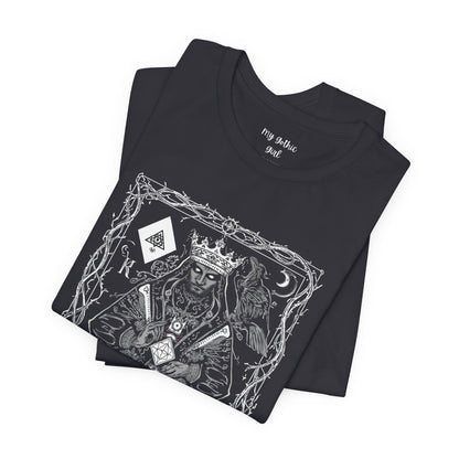 King of Diamonds Playing Card Graphic Tee — Dark Gothic King Design