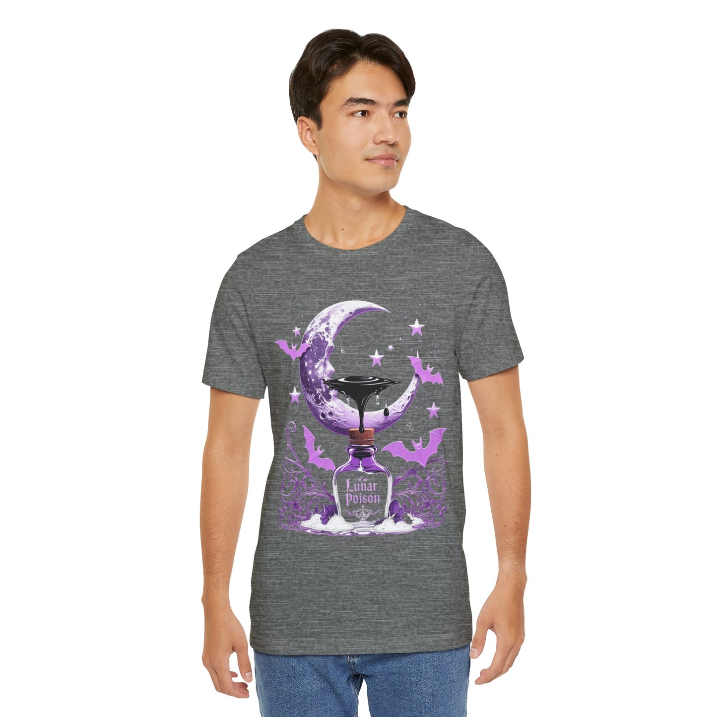 “Lunar Poison” — Celestial Alchemy Gothic Graphic T-Shirt – Alt Aesthetic Poetic Goth Street-wear