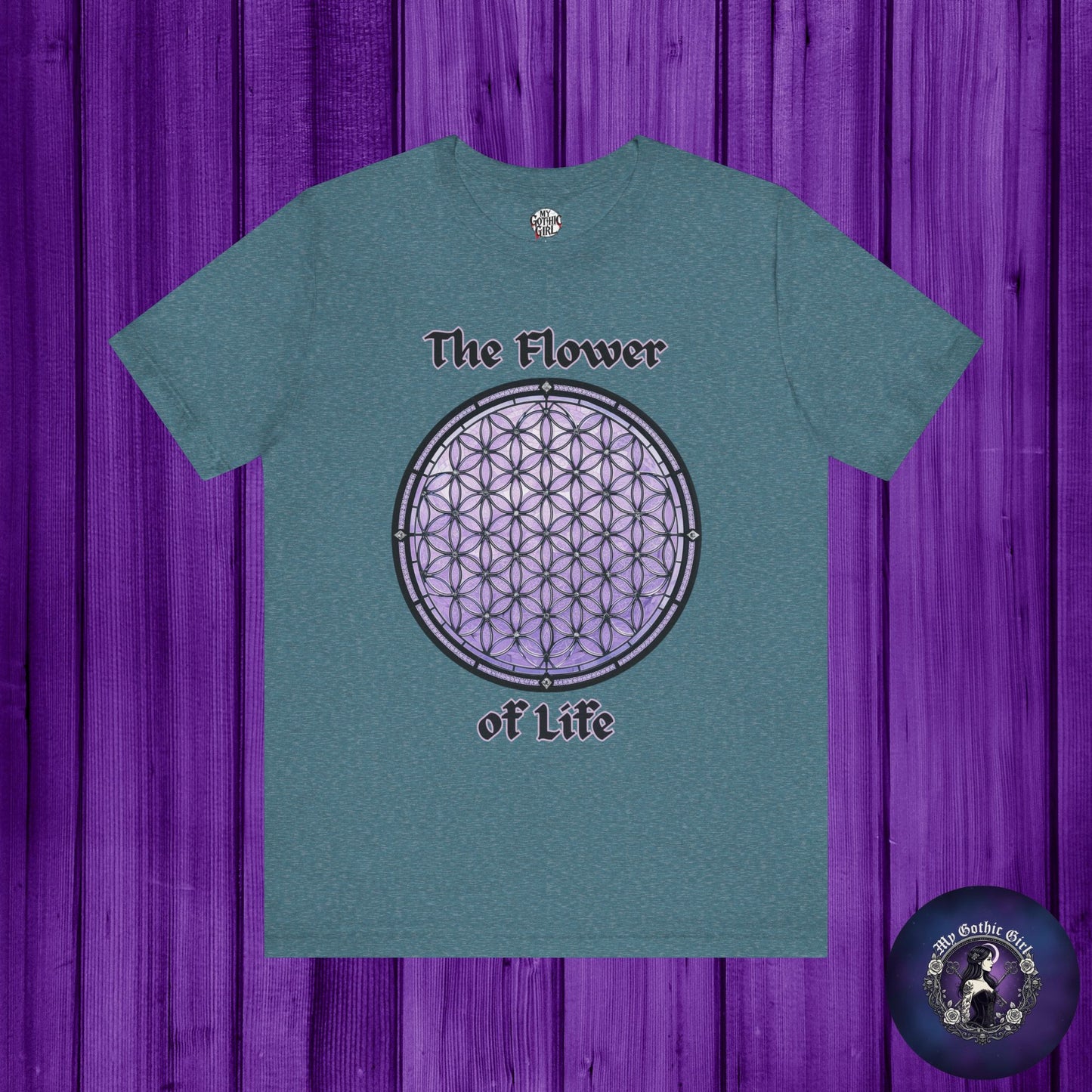 "The Flower of Life"  Gothic Graphic T-Shirt – Alt Aesthetic Poetic Goth Street-wear