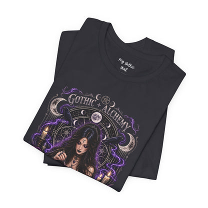 Gothic Alchemy T-Shirt — Witch Potion Skull Graphic Tee