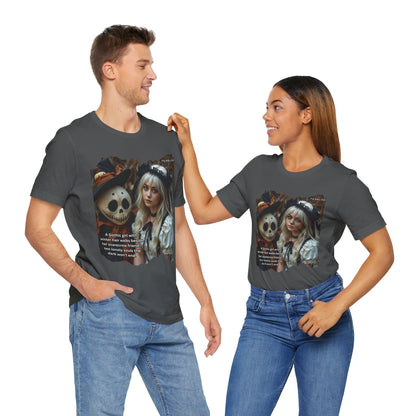 My Gothic Girl T-Shirt "Scarecrow Friend" – Whimsy Goth Streetwear, Dark Poetry Fashion, Alt Aesthetic Apparel