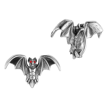 HZMAN Clicker Belly Button Ring for Women 316L Surgical Steel Bat Belly Rings Gothic Reverse Navel Rings Body Belly Piercing Jewelry