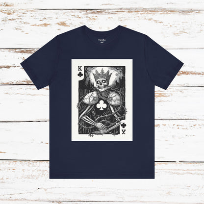 King of Clubs Skeleton Playing Card T‑Shirt