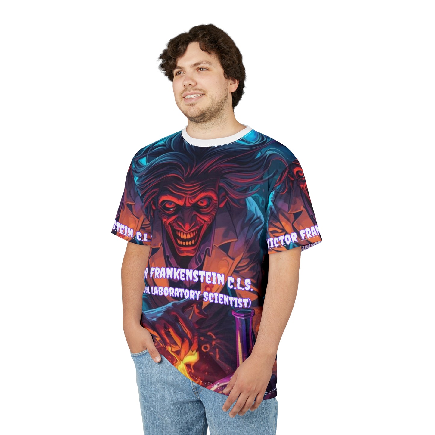 Victor Frankenstein C.L.S. Gothic Graphic T-Shirt – Dark Romance All Over Print Dr. Frankenstein Shirt | My Gothic Girl