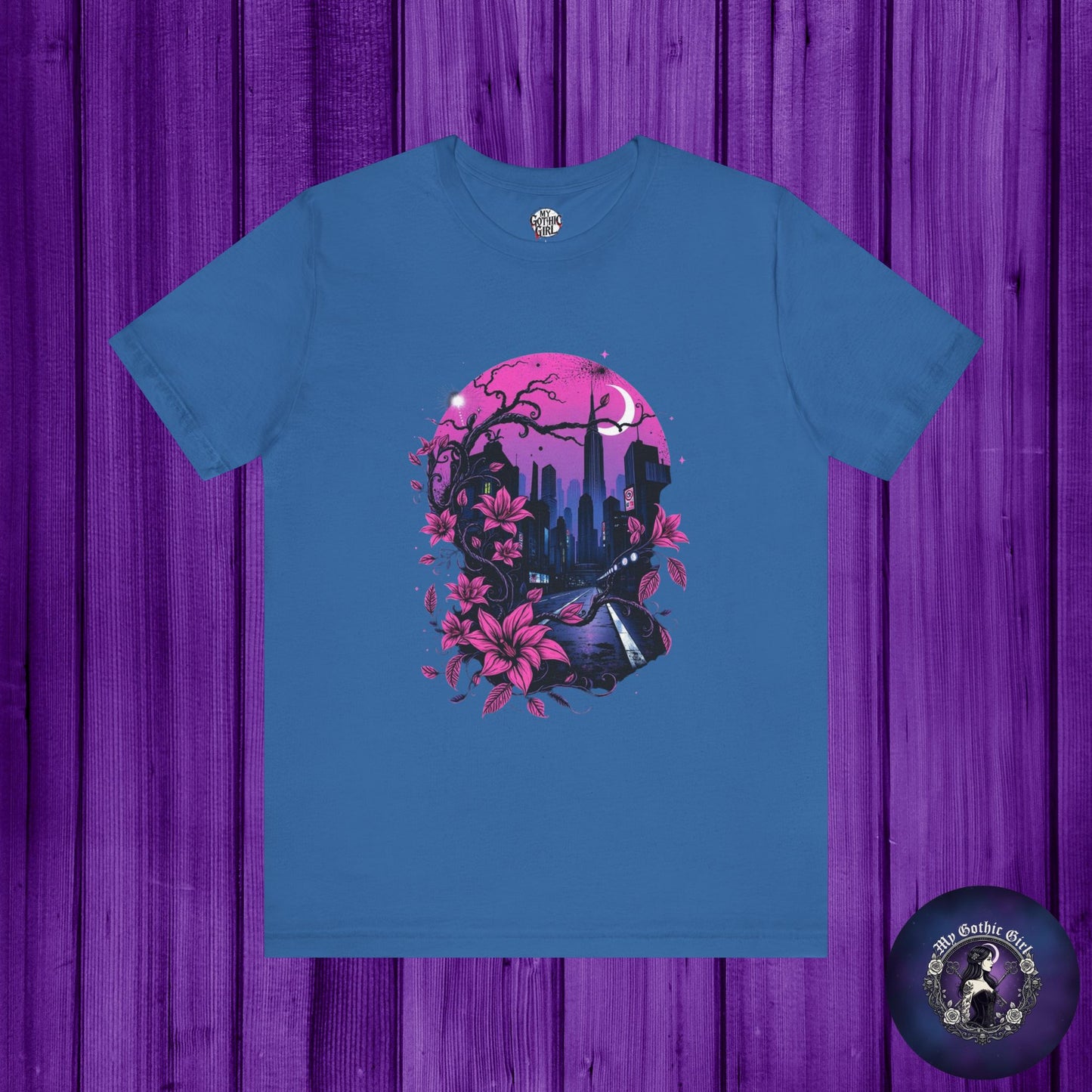 “Dark Bloom” — WhimsyGoth Floral Tee – Alt Aesthetic Poetic Goth Street-wear
