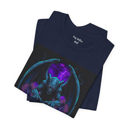 "The Gargoyle" — Dark Gothic Winged Statue Graphic Tee Design