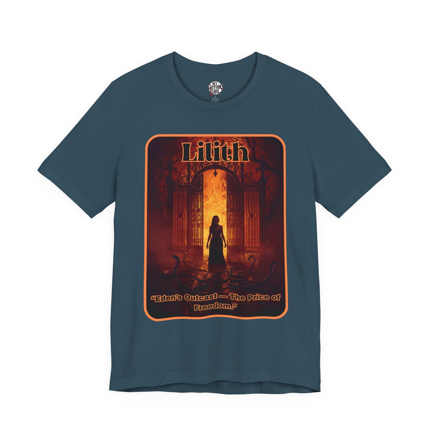“Lilith  —  Eden’s Outcast, The Price of Freedom.” Graphic T-Shirt – Alt Aesthetic Poetic Goth Street-wear