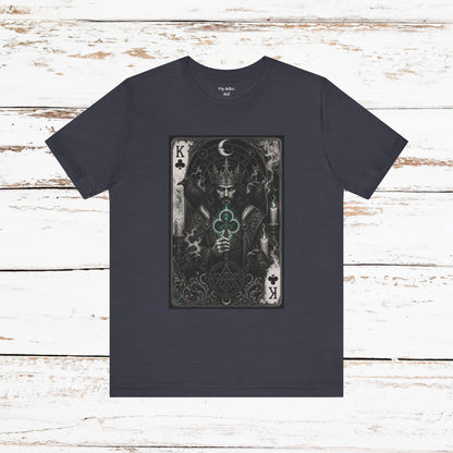 King of Clubs Playing Card T-Shirt — Gothic Card Deck Graphic Tee