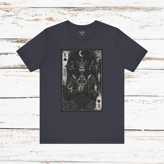 King of Clubs Playing Card T-Shirt — Gothic Card Deck Graphic Tee