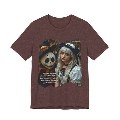 My Gothic Girl T-Shirt "Scarecrow Friend" – Whimsy Goth Streetwear, Dark Poetry Fashion, Alt Aesthetic Apparel