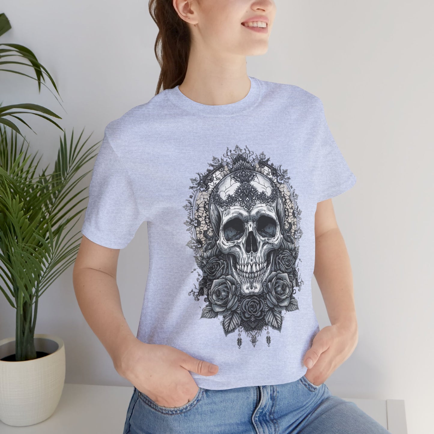 Gothic Skull Elegance T-Shirt
