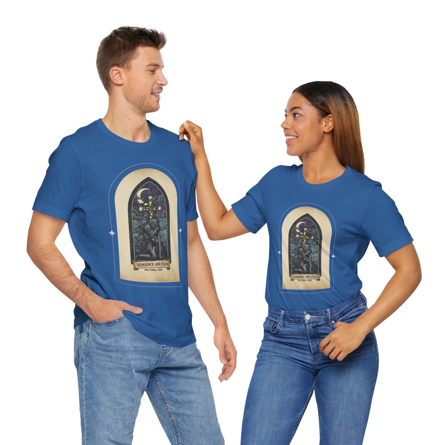 "Vengeance and Faith"  Gothic Graphic T-Shirt – Alt Aesthetic Poetic Goth Streetwear
