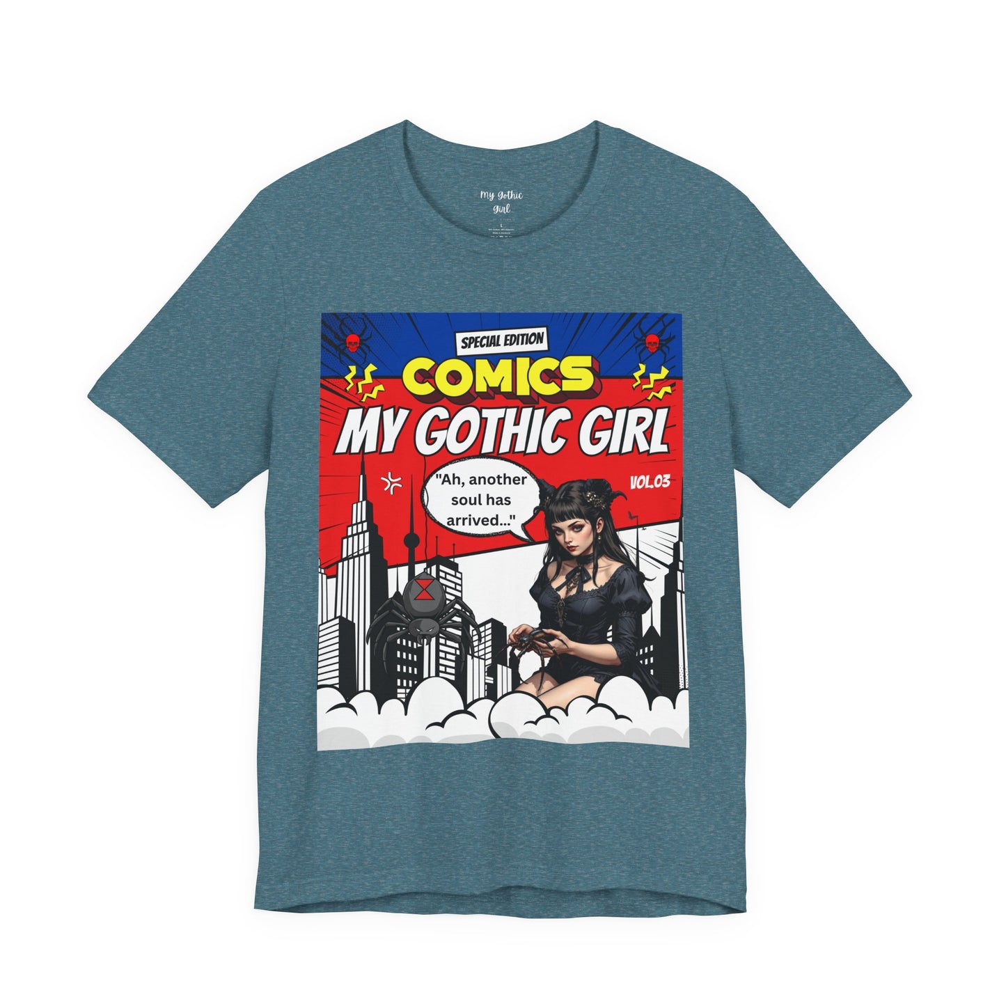 My Gothic Girl Comic Book Graphic Tee – Whimsy Goth Streetwear, Dark Poetry Fashion, Alt Aesthetic Apparel