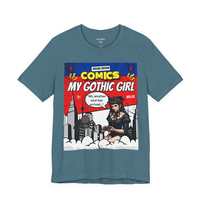 My Gothic Girl Comic Book Graphic Tee – Whimsy Goth Streetwear, Dark Poetry Fashion, Alt Aesthetic Apparel