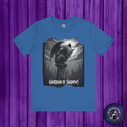 "Guardian of Shadows"  Gothic Graphic T-Shirt – Alt Aesthetic Poetic Goth Streetwear