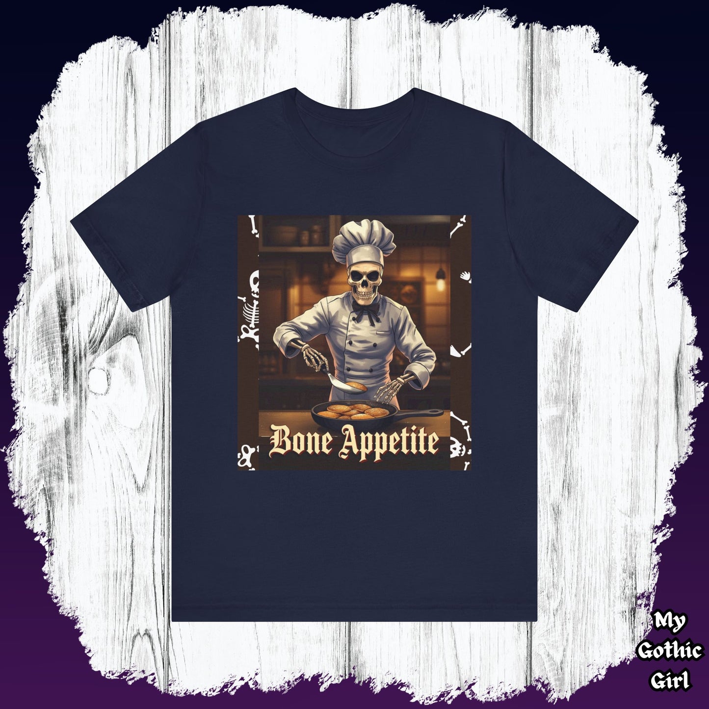 My Gothic Girl "Bone Appetite" Graphic T-Shirt Unisex Gothic Dark Fashion Casual Wear