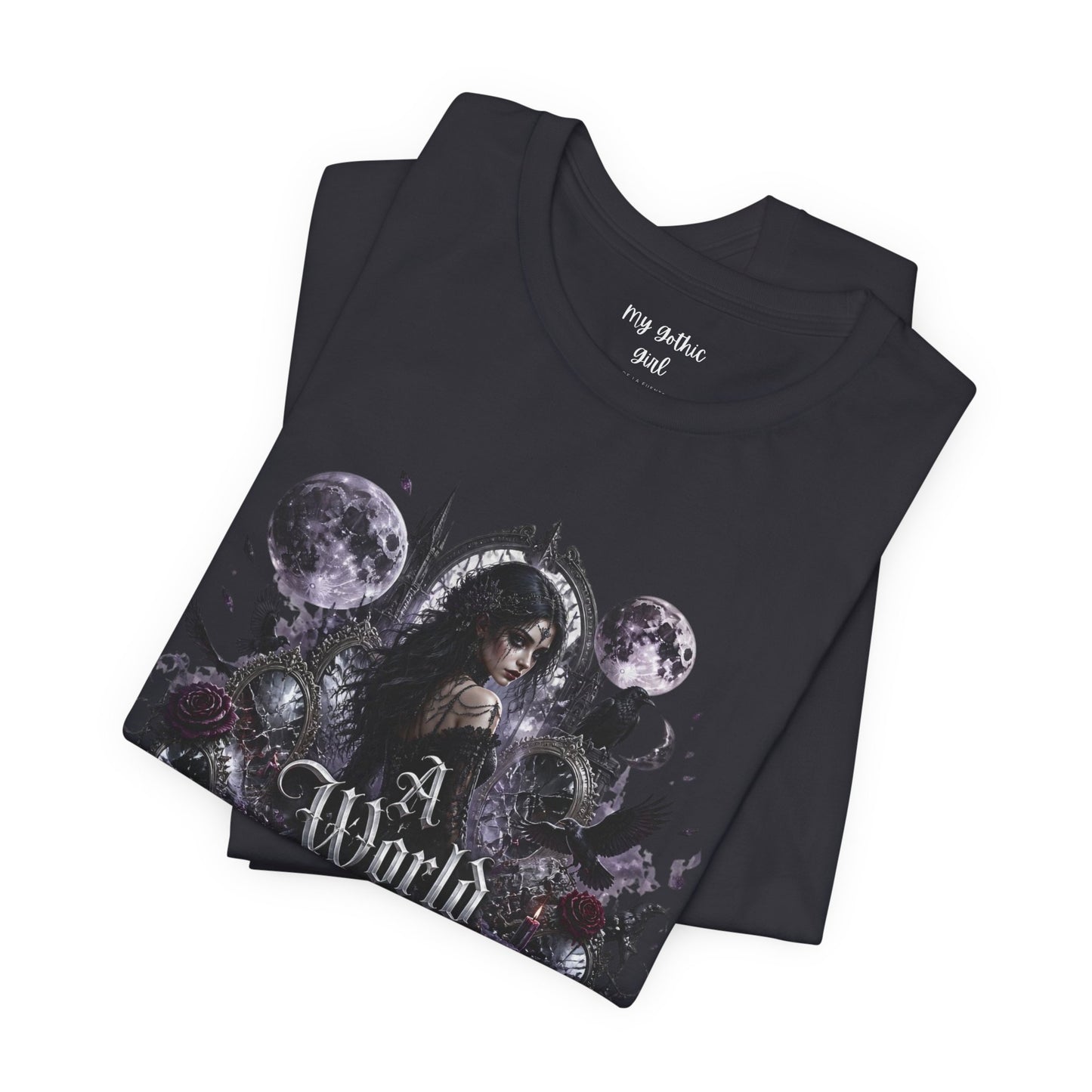 Gothic Moonlight Tee — "A World of Illusion" Graphic T-Shirt