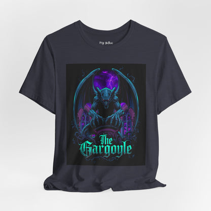 "The Gargoyle" — Dark Gothic Winged Statue Graphic Tee Design