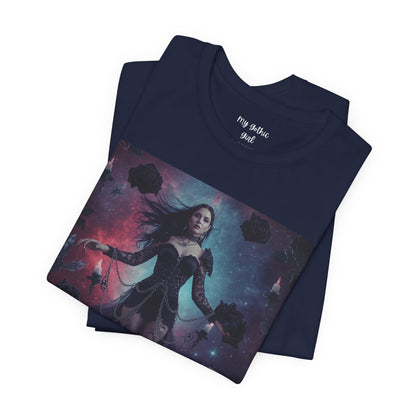 Fantasy Witch T‑Shirt — "From shadowed depths..." Mystical Gothic Tee
