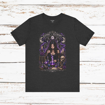 Gothic Alchemy T-Shirt — Witch Potion Skull Graphic Tee