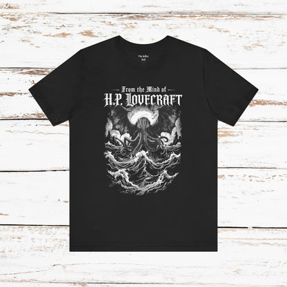 "From The Mind Of H.P. Lovecraft" Gothic Literary Horror T-Shirt