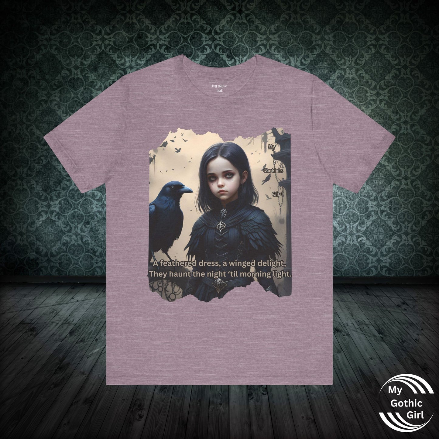 My Gothic Girl T-Shirt "Black Raven"  Whimsy Goth, Goth Fashion, Poetic Gothic Street Wear